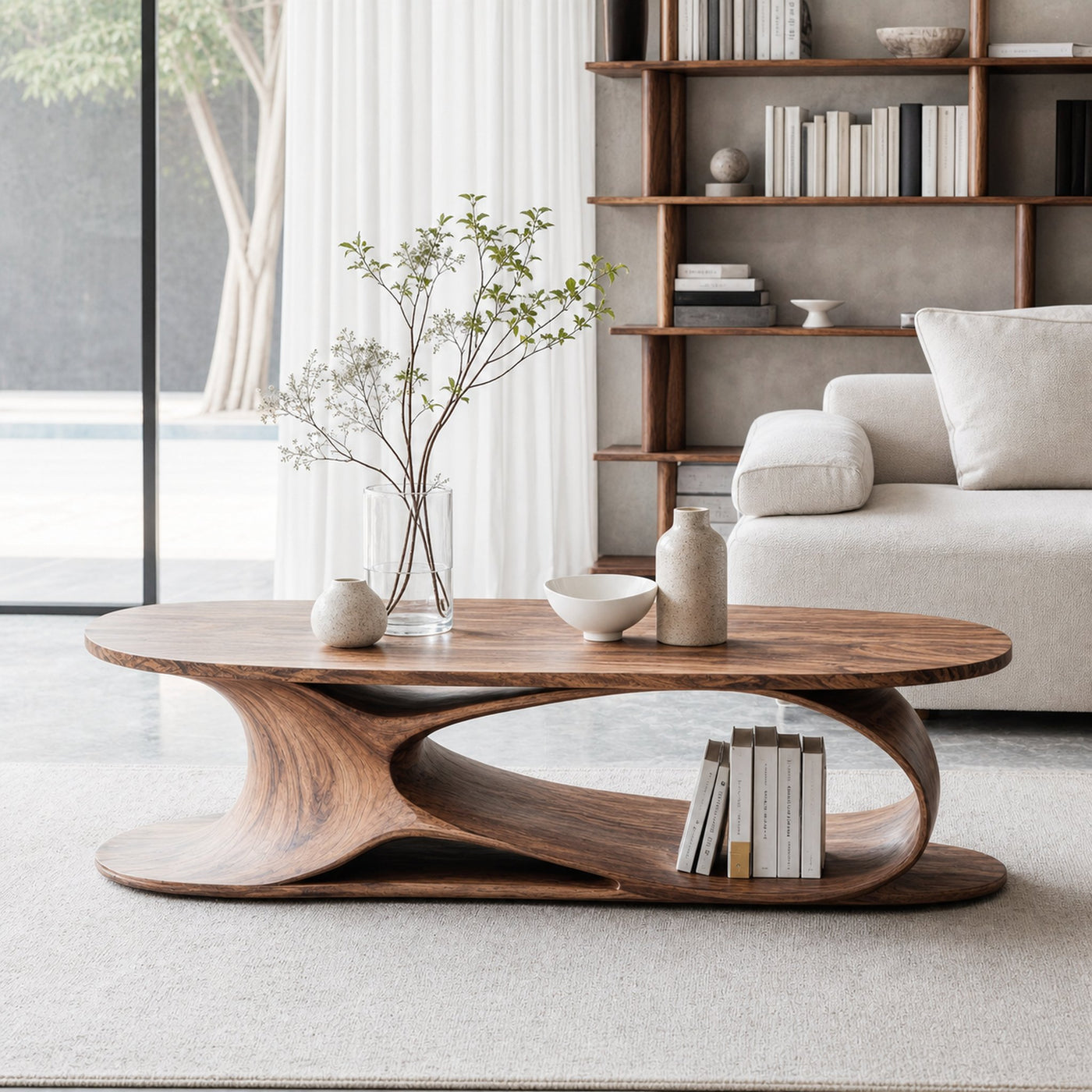 Mid Century Solid Wood Table For Cozy Interiors