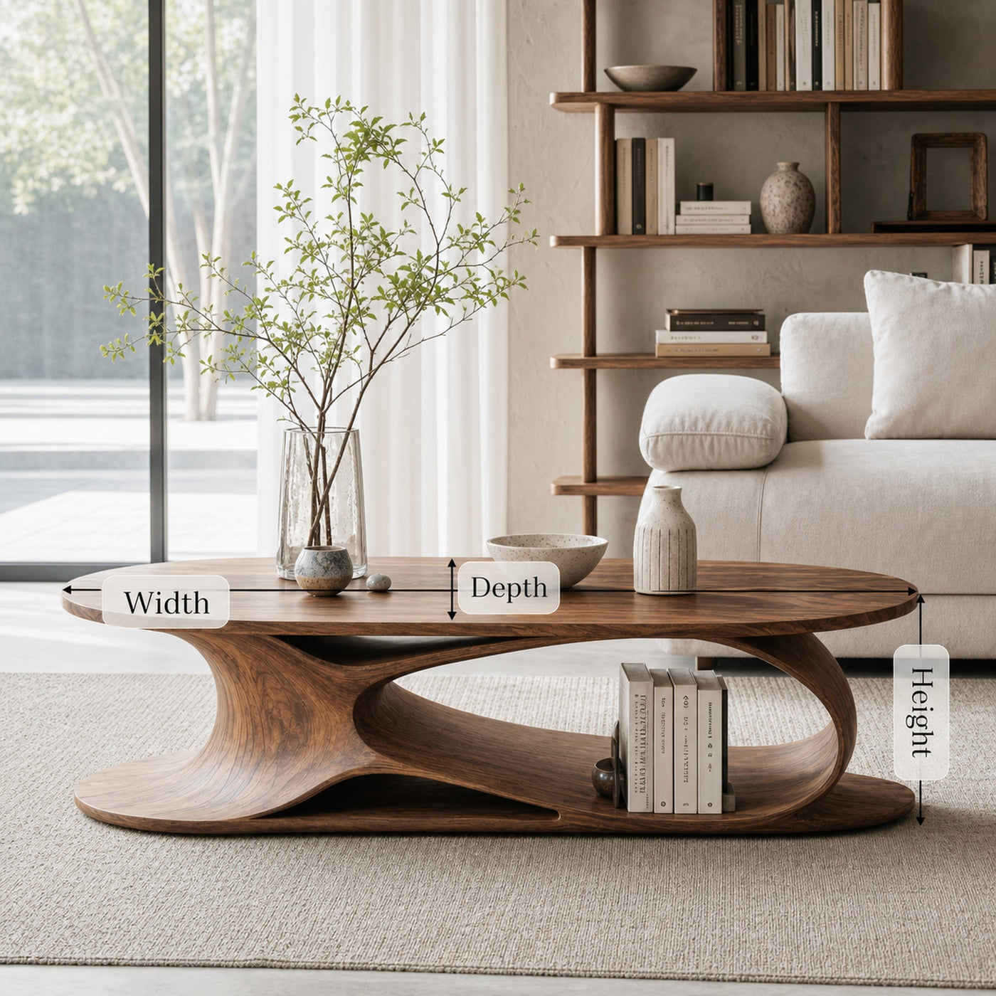 Mid Century Solid Wood Table For Cozy Interiors - product view 6