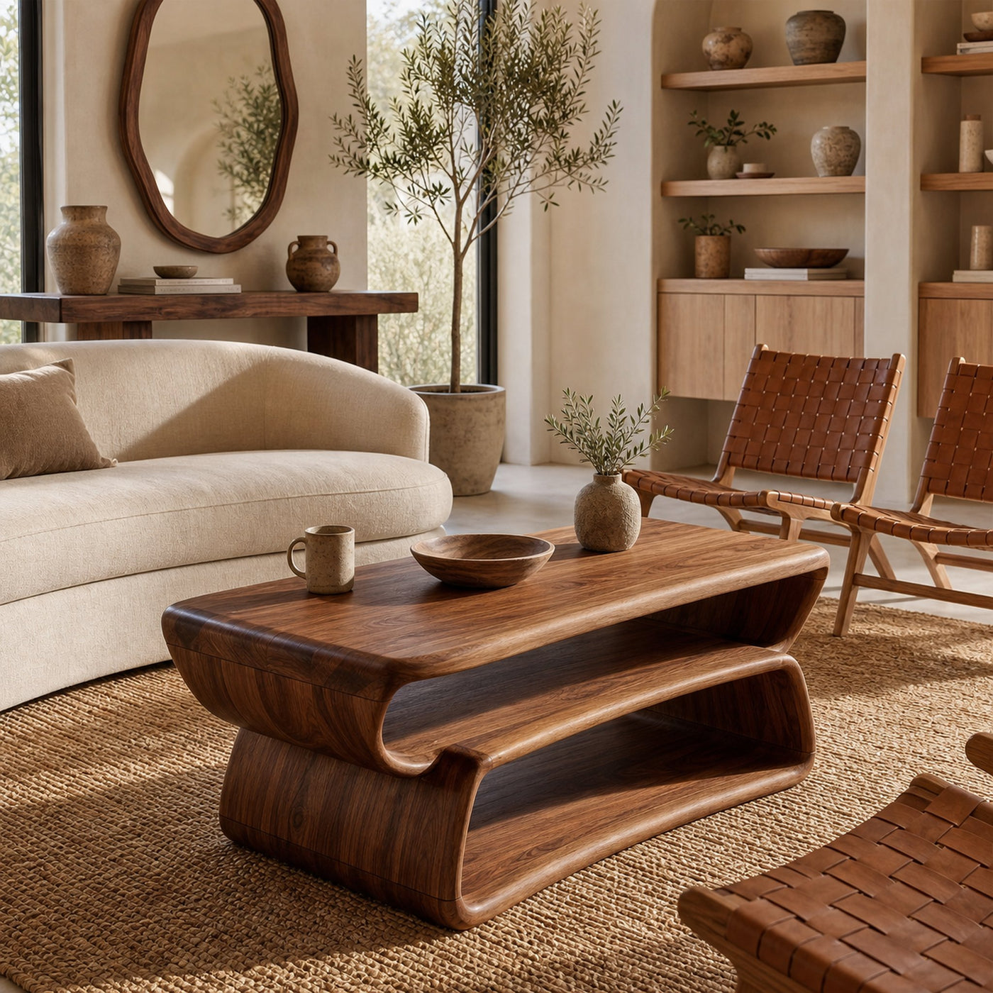 Mid Century Storage Coffee Table Lounge - product view 6