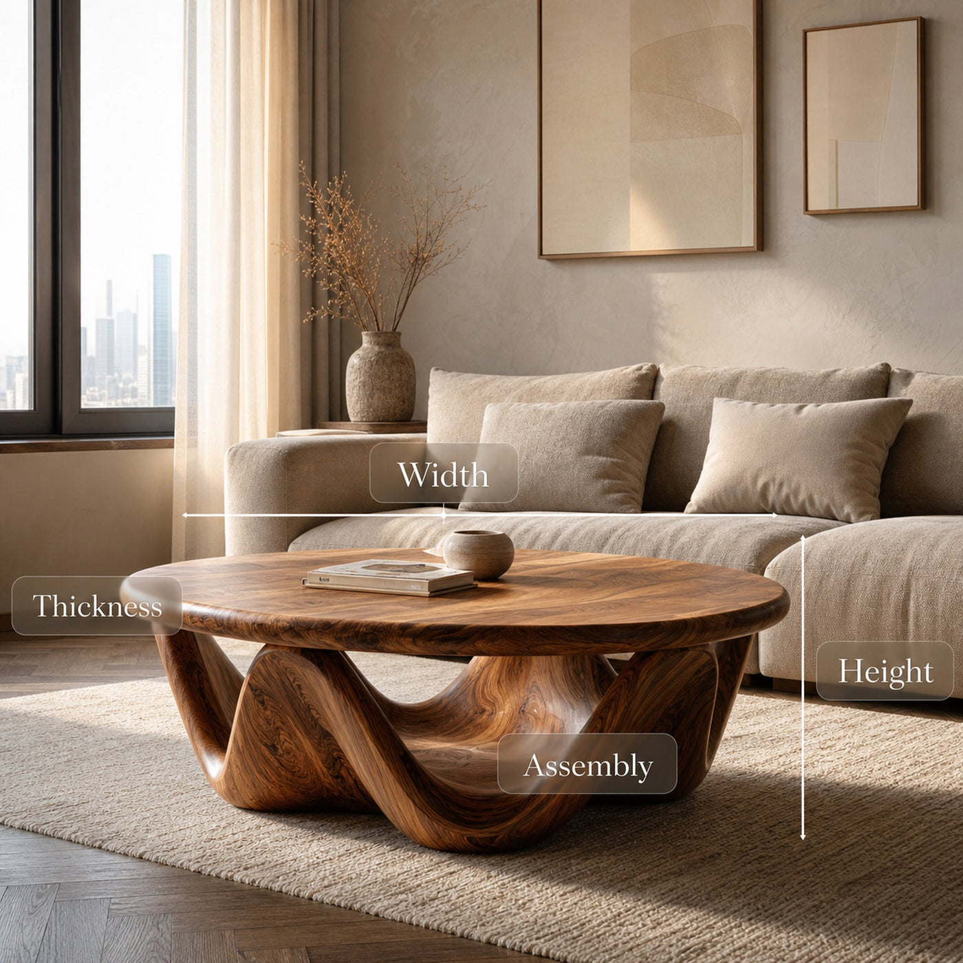 Mid Century Wooden Coffee Table For Home Decor - product view 8