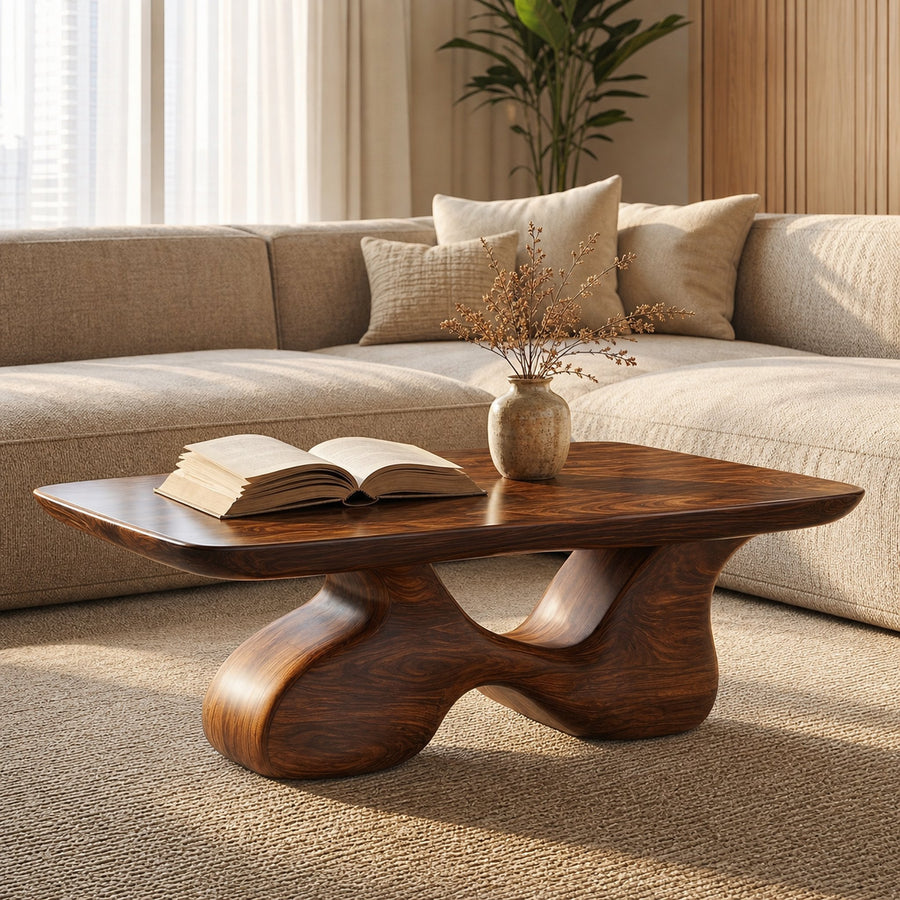 Mid Century Wooden Coffee Table For Living Room And Lounge