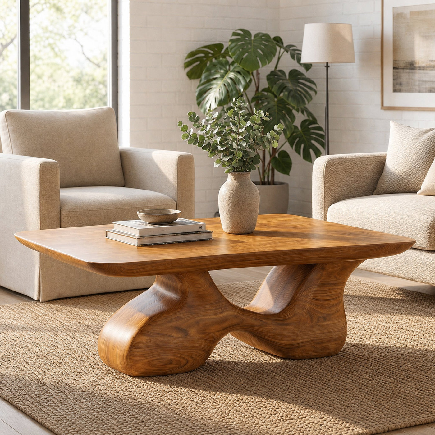 Mid Century Wooden Coffee Table For Living Room And Lounge - product view 6