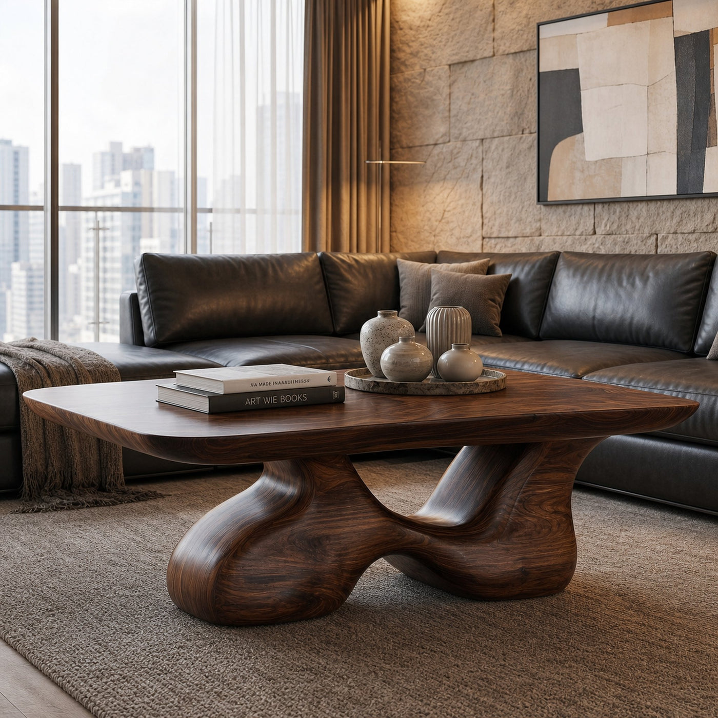 Mid Century Wooden Coffee Table For Living Room And Lounge - product view 7