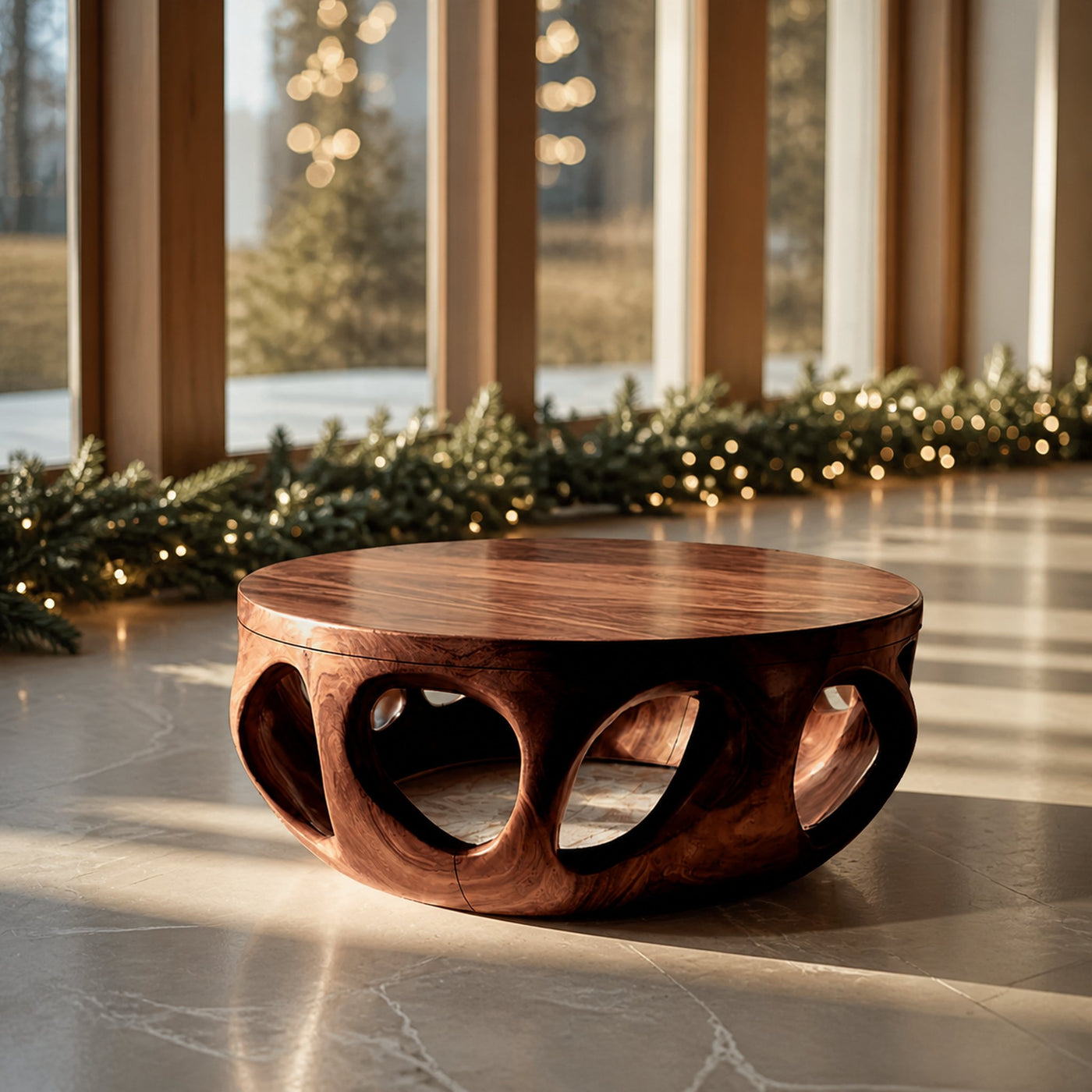 Mid Century Wooden Coffee Table For Living Room Christmas Decor - product view 7