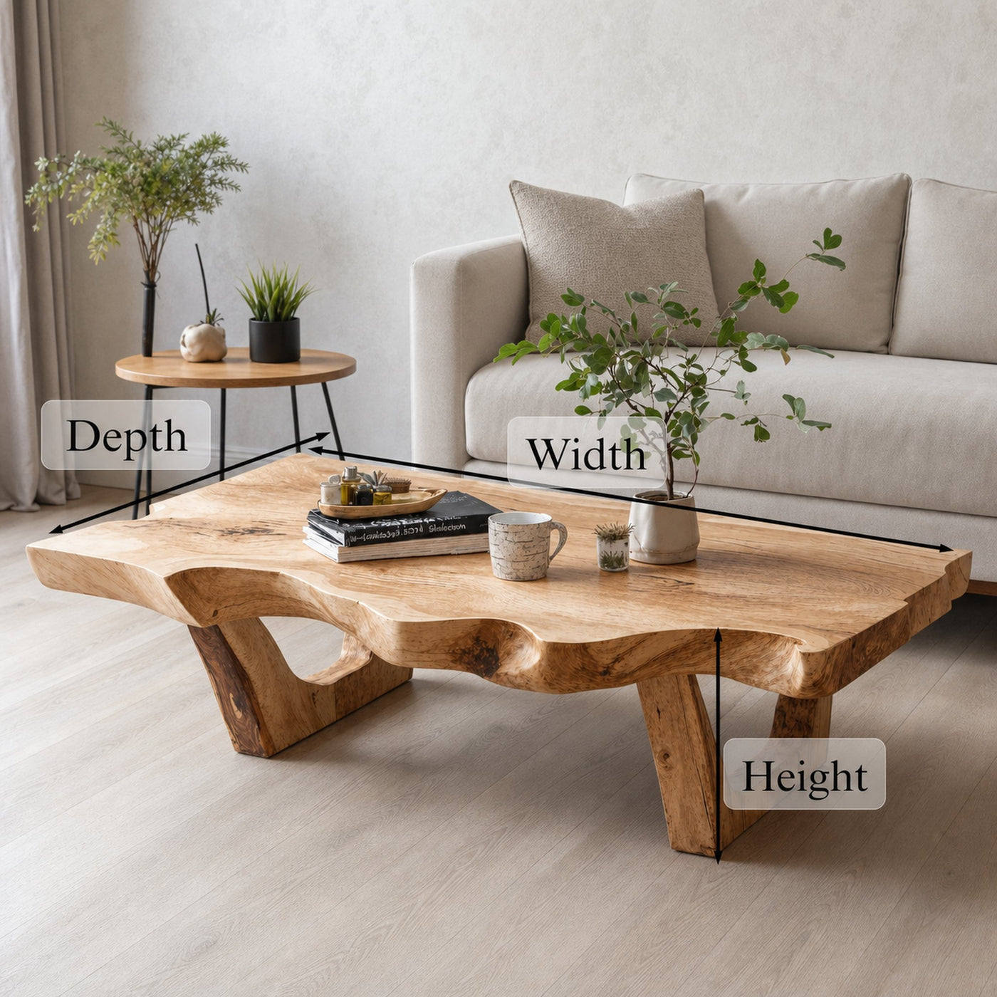 Mid Century Wooden Coffee Table For Living Room Decor - product view 6