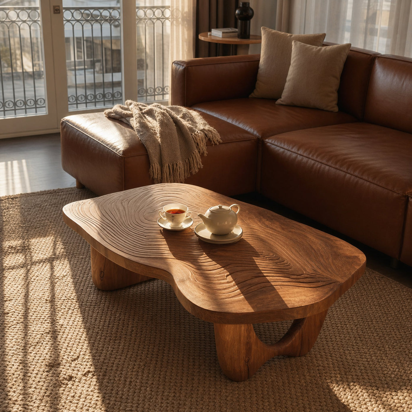 Mid Century Wooden Live Edge Table For Furniture Decor - product view 6