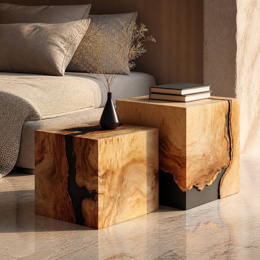 Mid Century Wooden Square Coffee Table For Minimalist Style