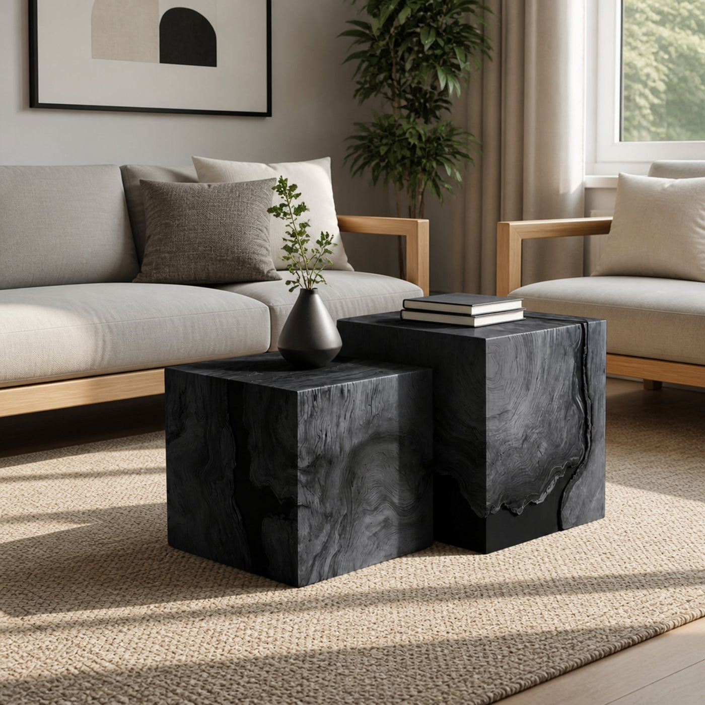 Mid Century Wooden Square Coffee Table For Minimalist Style - product view 4