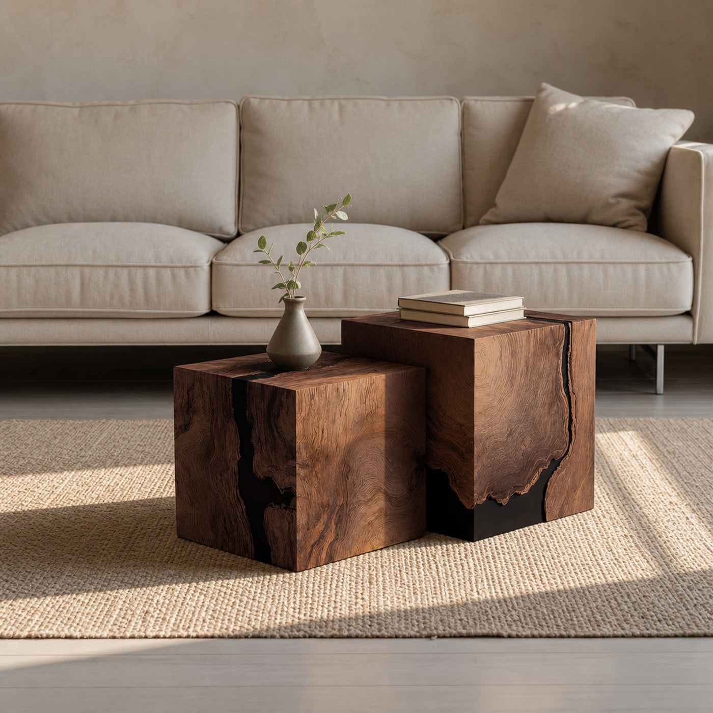 Mid Century Wooden Square Coffee Table For Minimalist Style - product view 7