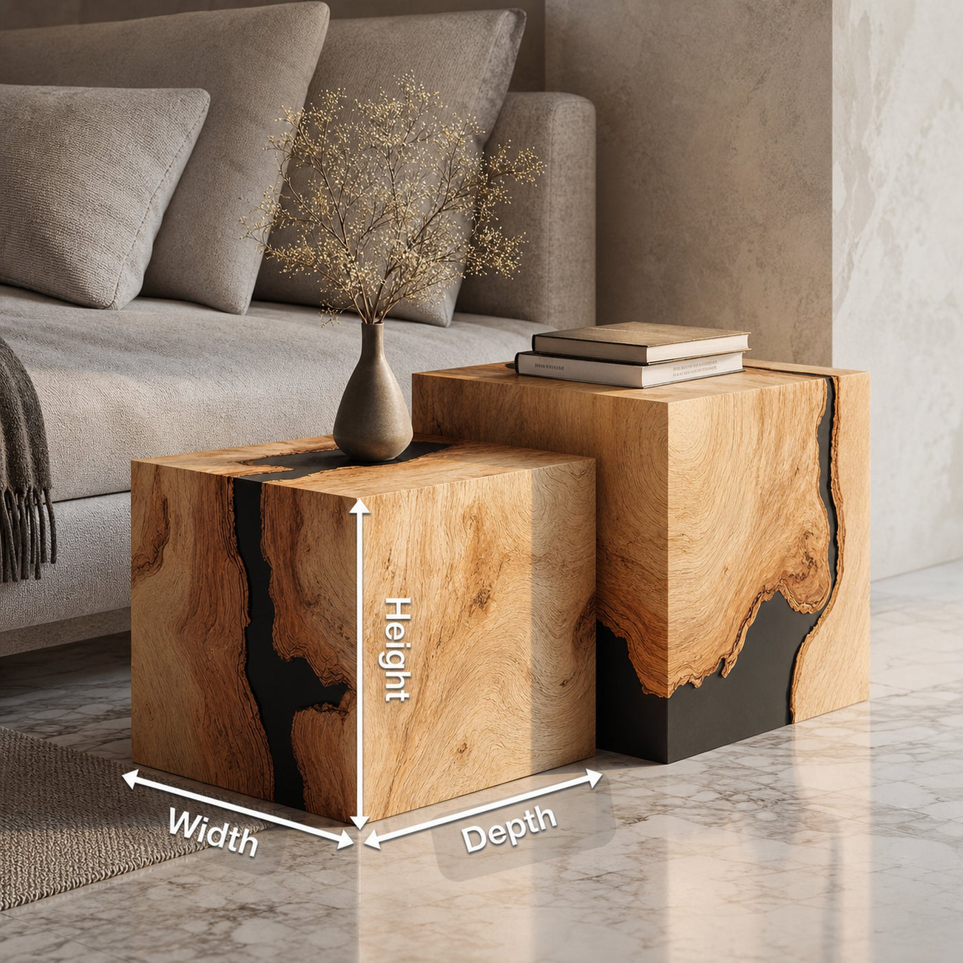Mid Century Wooden Square Coffee Table For Minimalist Style - product view 8