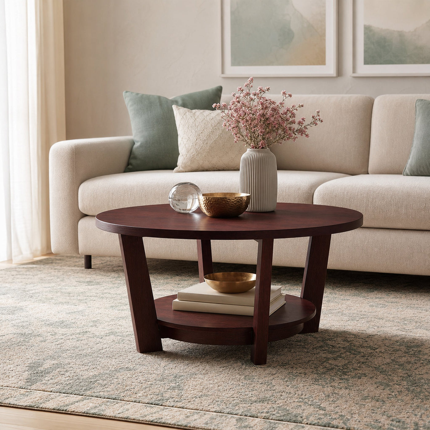 Midcentury Modern Coffee Table Live Edge Living Room