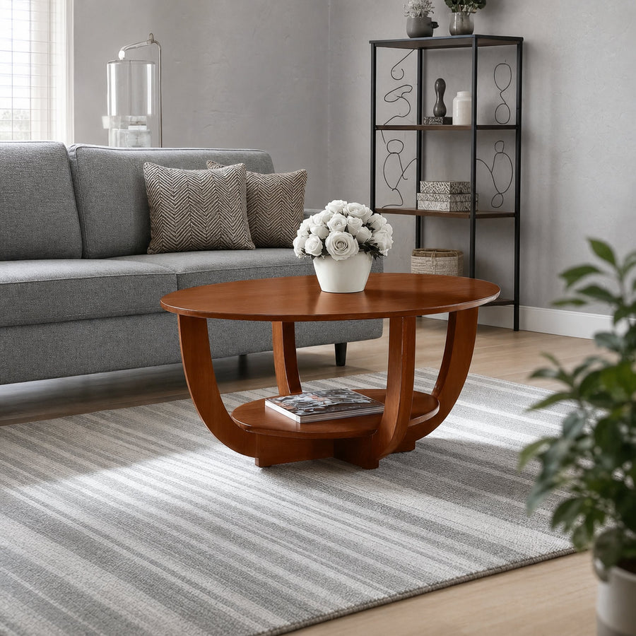 Midcentury Modern Round Coffee Table Living Room
