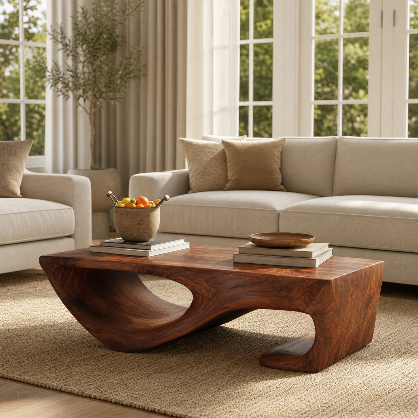 Minimal Curved Coffee Table For Living Room - product view 6