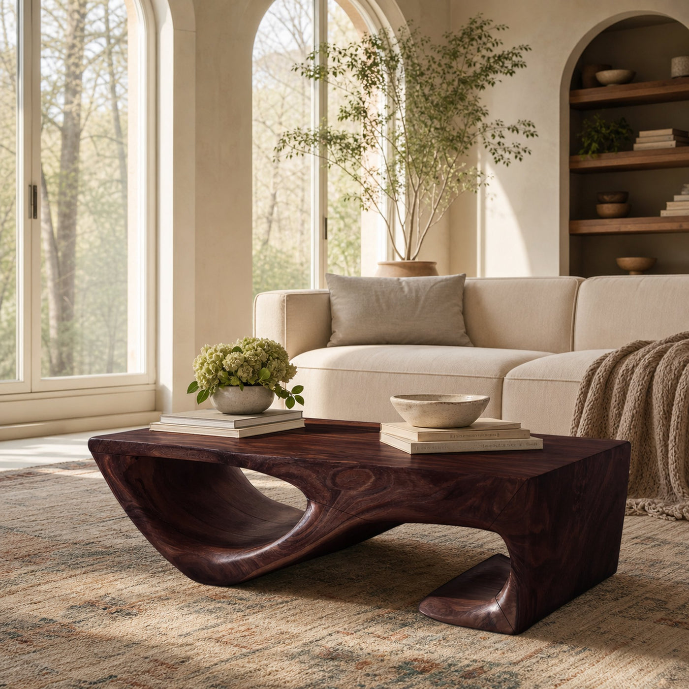 Minimal Curved Coffee Table For Living Room - product view 7