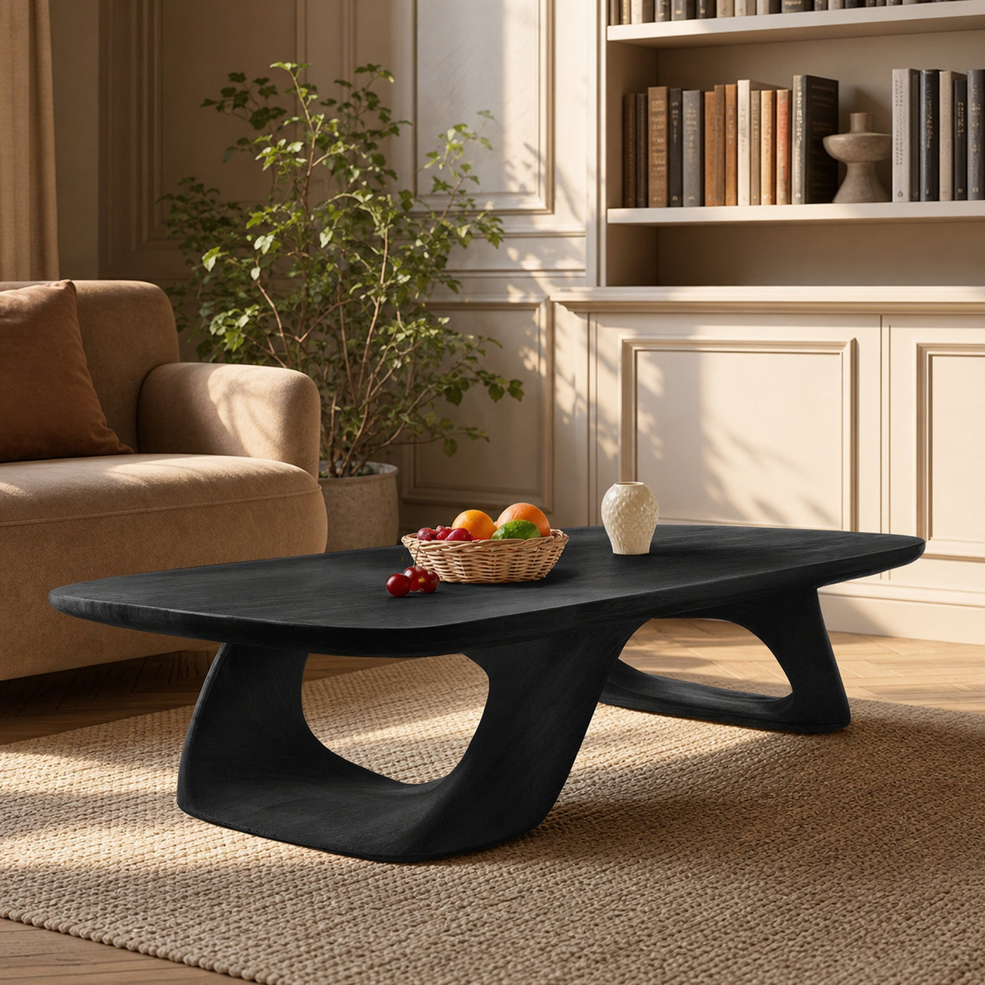 Minimal Curved Coffee Table For Living Room Decor - product view 7