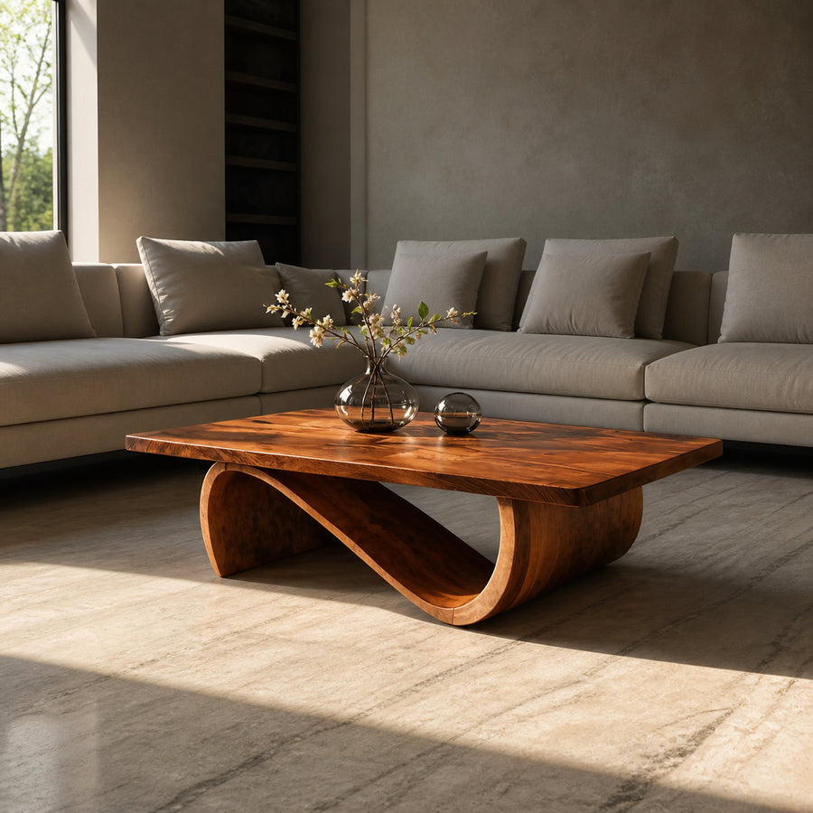 Minimalist Coffee Table Unique Base Design For Living Room