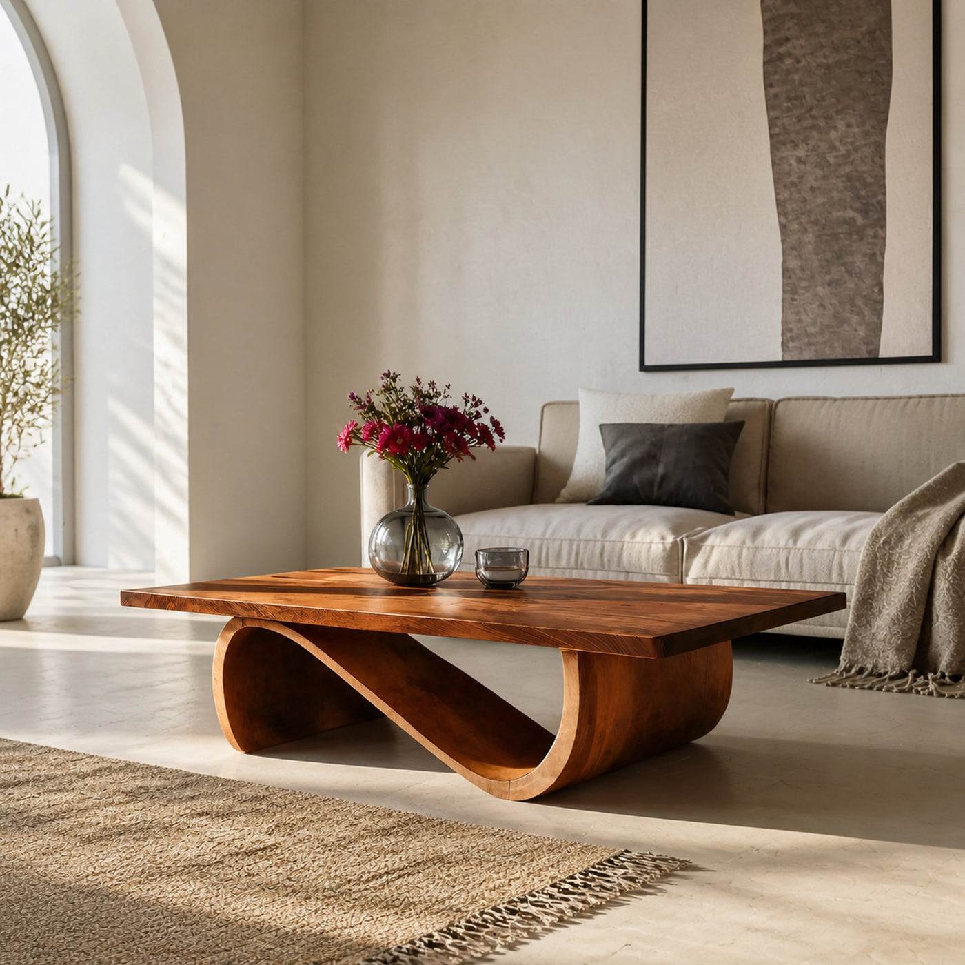 Minimalist Coffee Table Unique Base Design For Living Room - product view 6