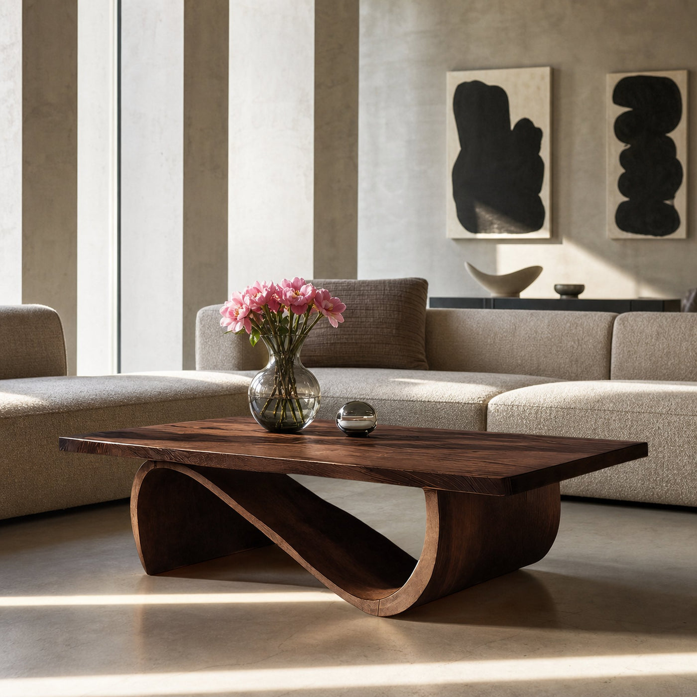 Minimalist Coffee Table Unique Base Design For Living Room - product view 7