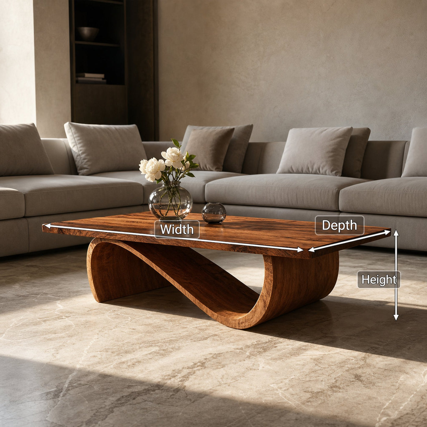 Minimalist Coffee Table Unique Base Design For Living Room - product view 8
