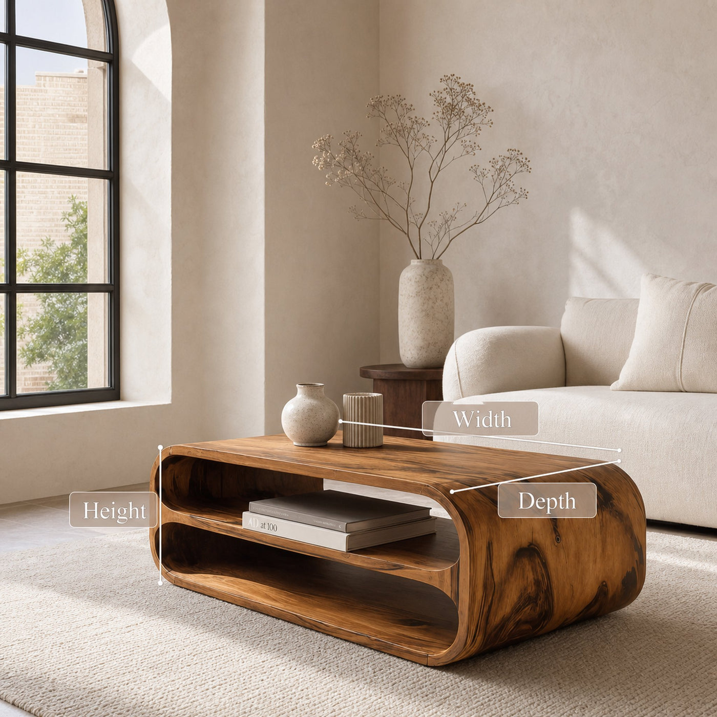 Minimalist Coffee Table With Storage Shelf For Living Room - product view 6
