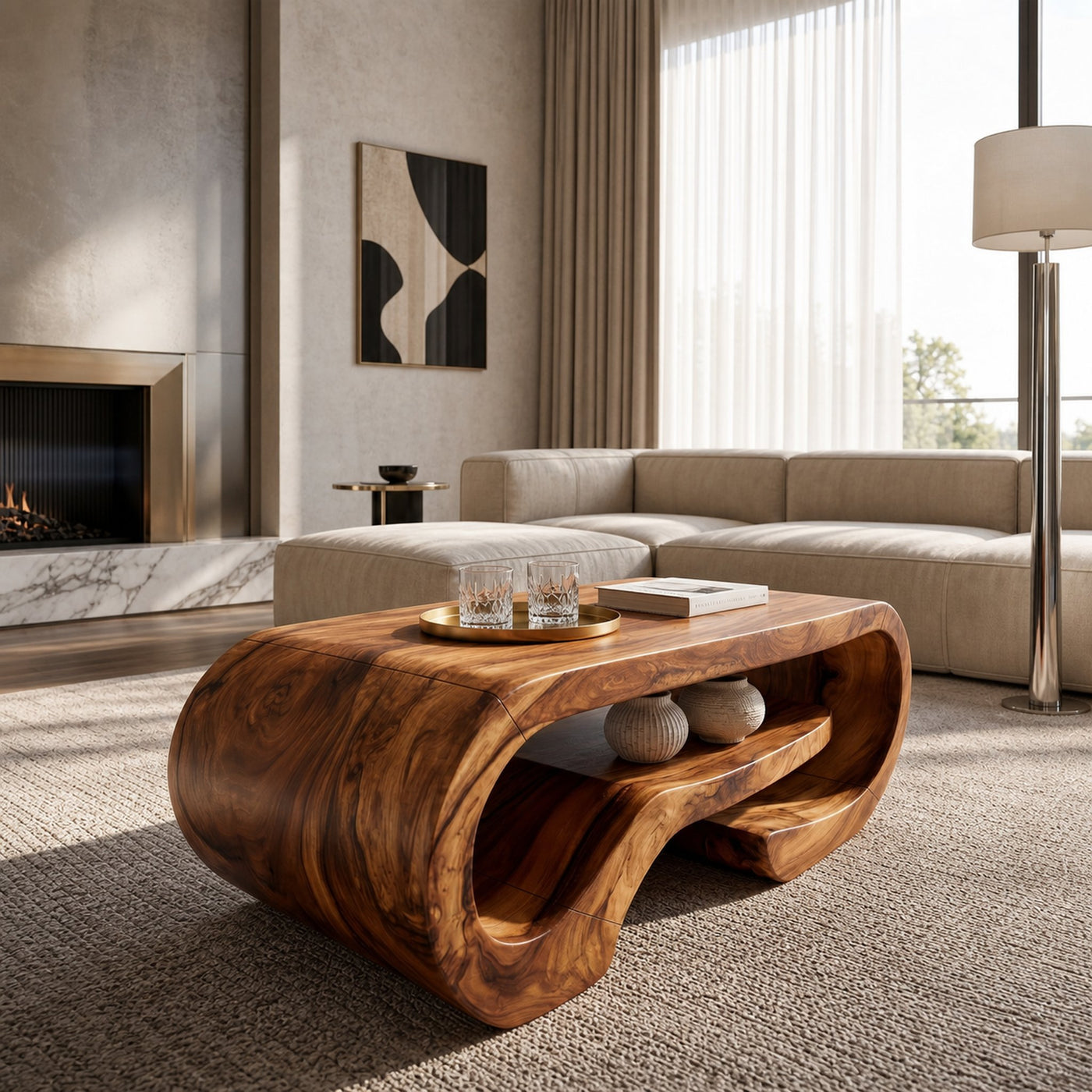 Minimalist Storage Coffee Table For Family Room - product view 6