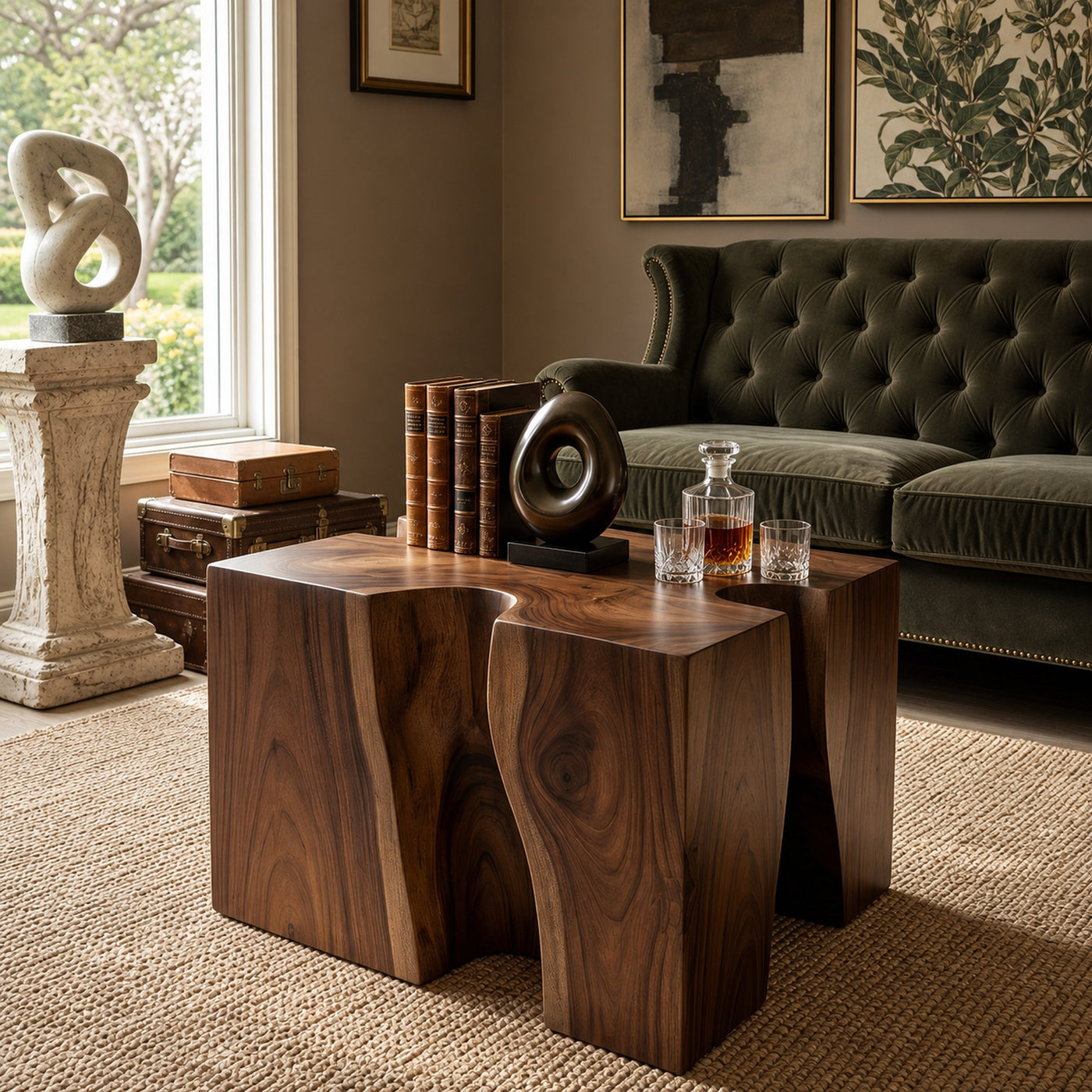 Modern Block Coffee Table For Zen Lounge - product view 7