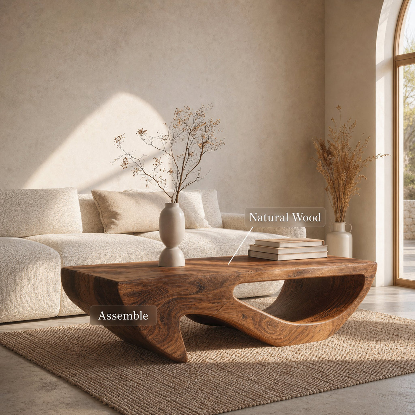 Modern Coffee Table Open Shelf Design For Living Room - product view 6