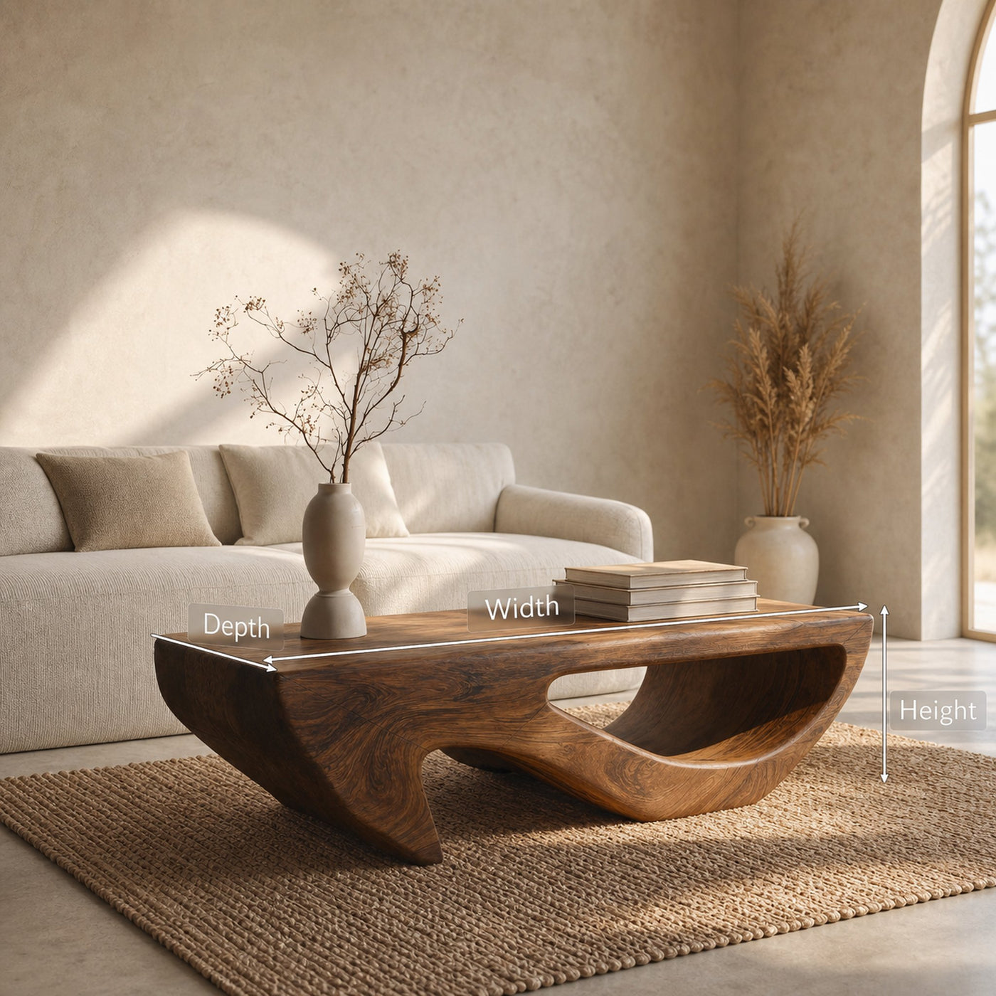 Modern Coffee Table Open Shelf Design For Living Room - product view 7
