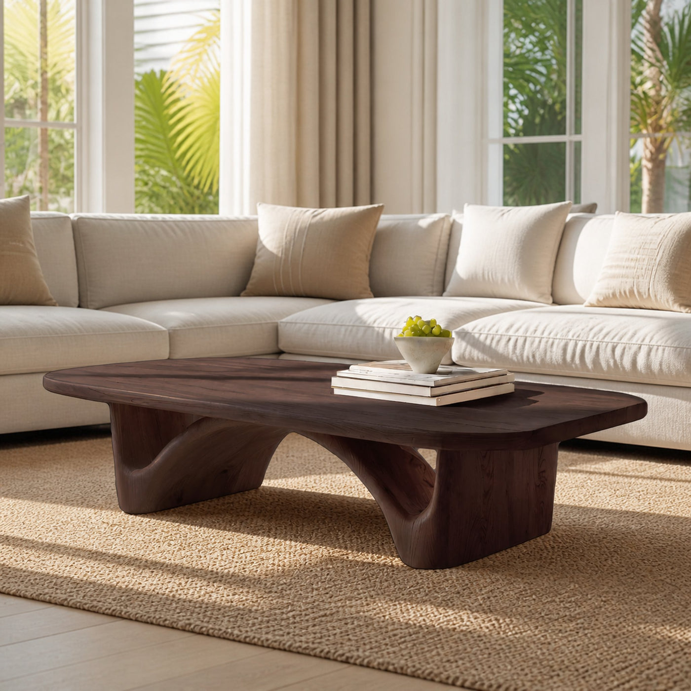 Modern Coffee Table With Curved Legs For Living Room - product view 6