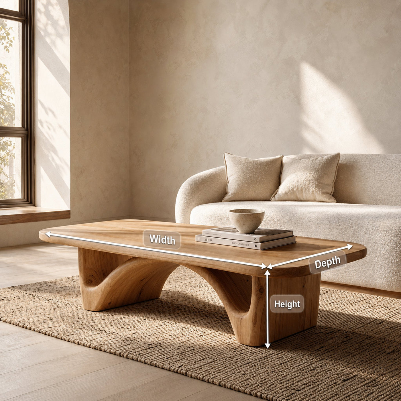 Modern Coffee Table With Curved Legs For Living Room - product view 8