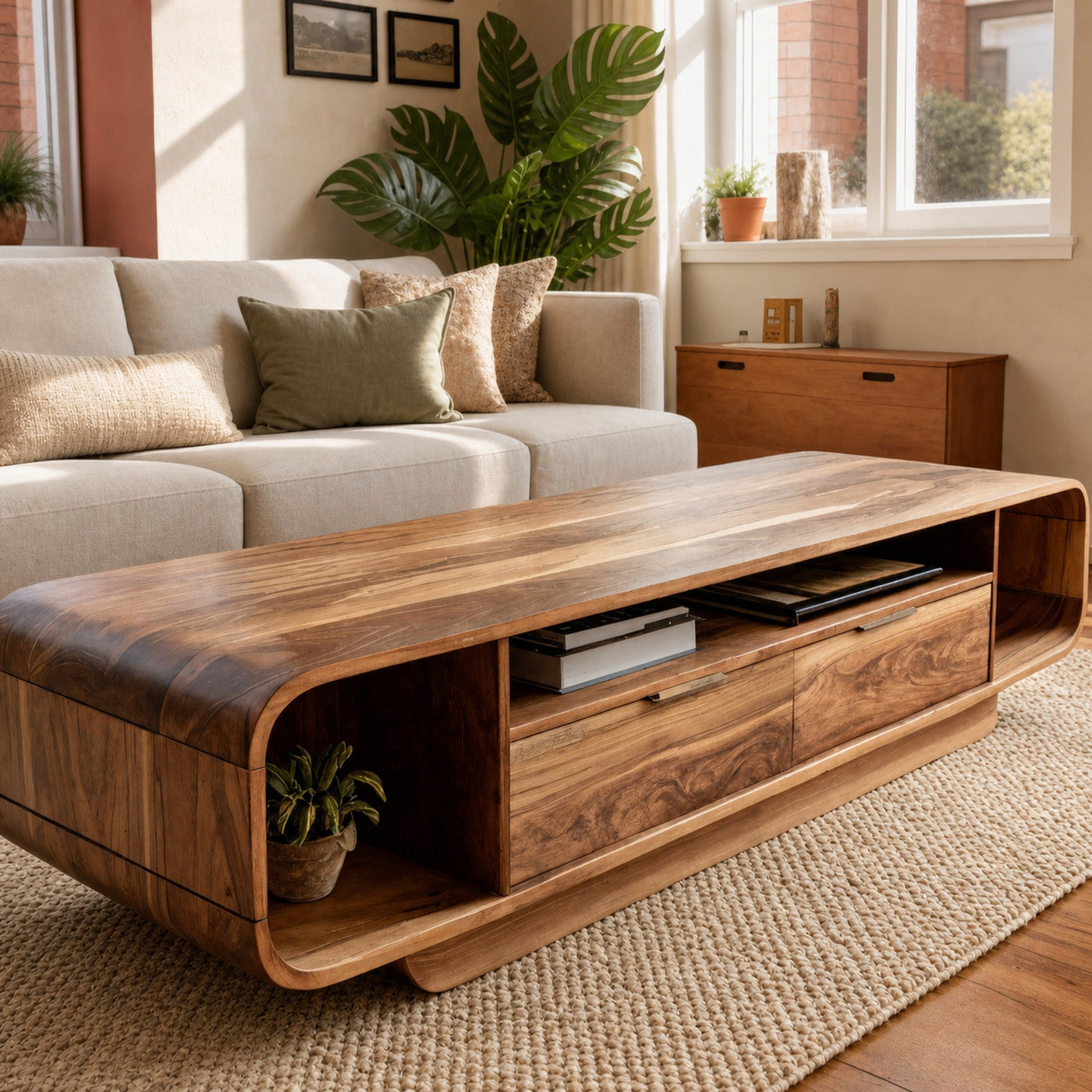 Modern Coffee Table With Storage Drawers For Living Room - product view 2