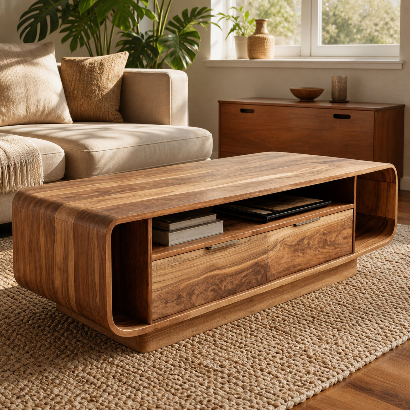 Modern Coffee Table With Storage Drawers For Living Room - product view 4