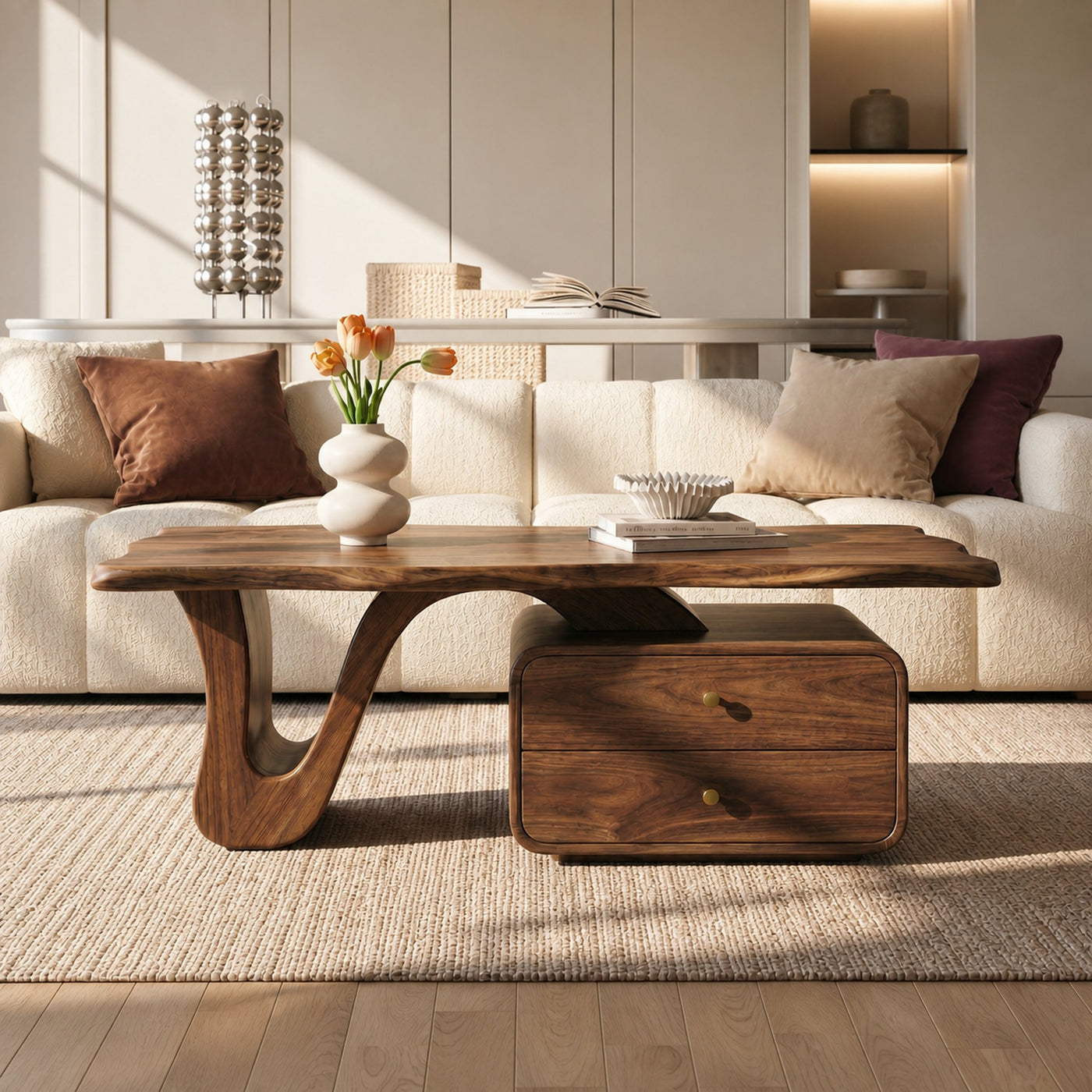 Modern Coffee Table With Storage For Living Room And Lounge