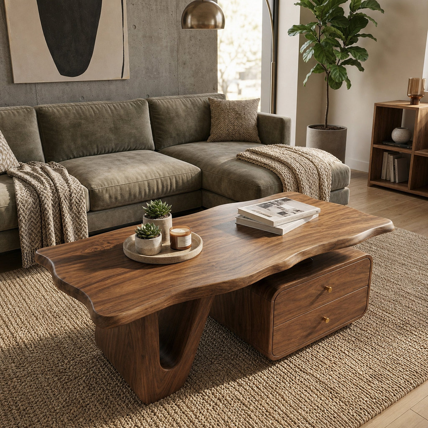 Modern Coffee Table With Storage For Living Room And Lounge - product view 7