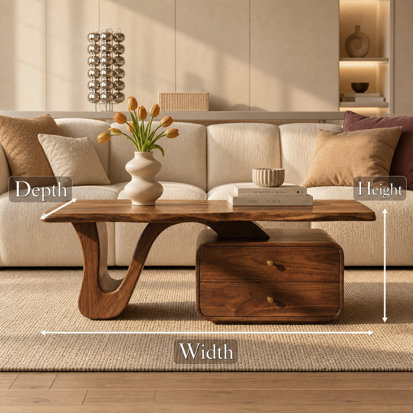 Modern Coffee Table With Storage For Living Room And Lounge - product view 8