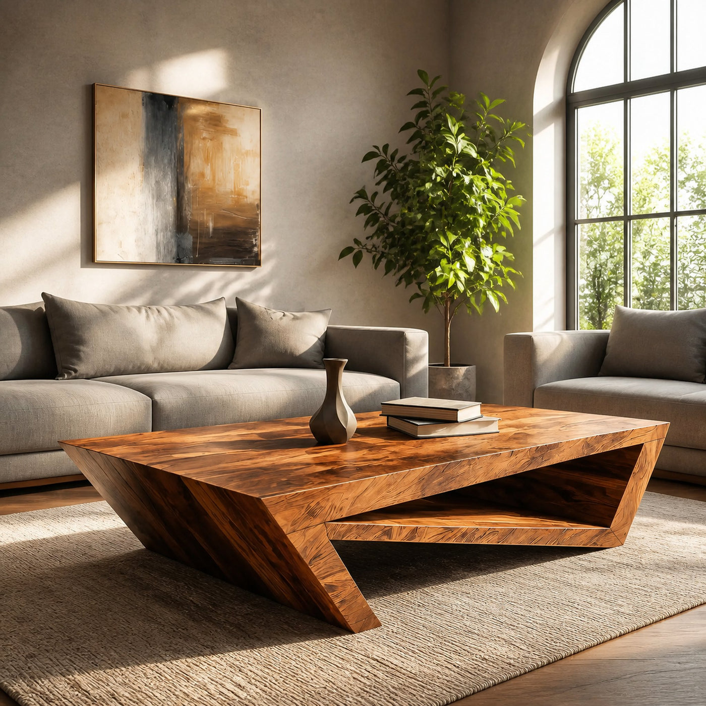 Modern Coffee Table With Unique Storage For Living