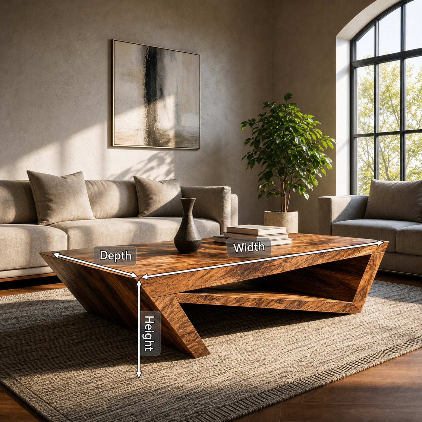 Modern Coffee Table With Unique Storage For Living - product view 8