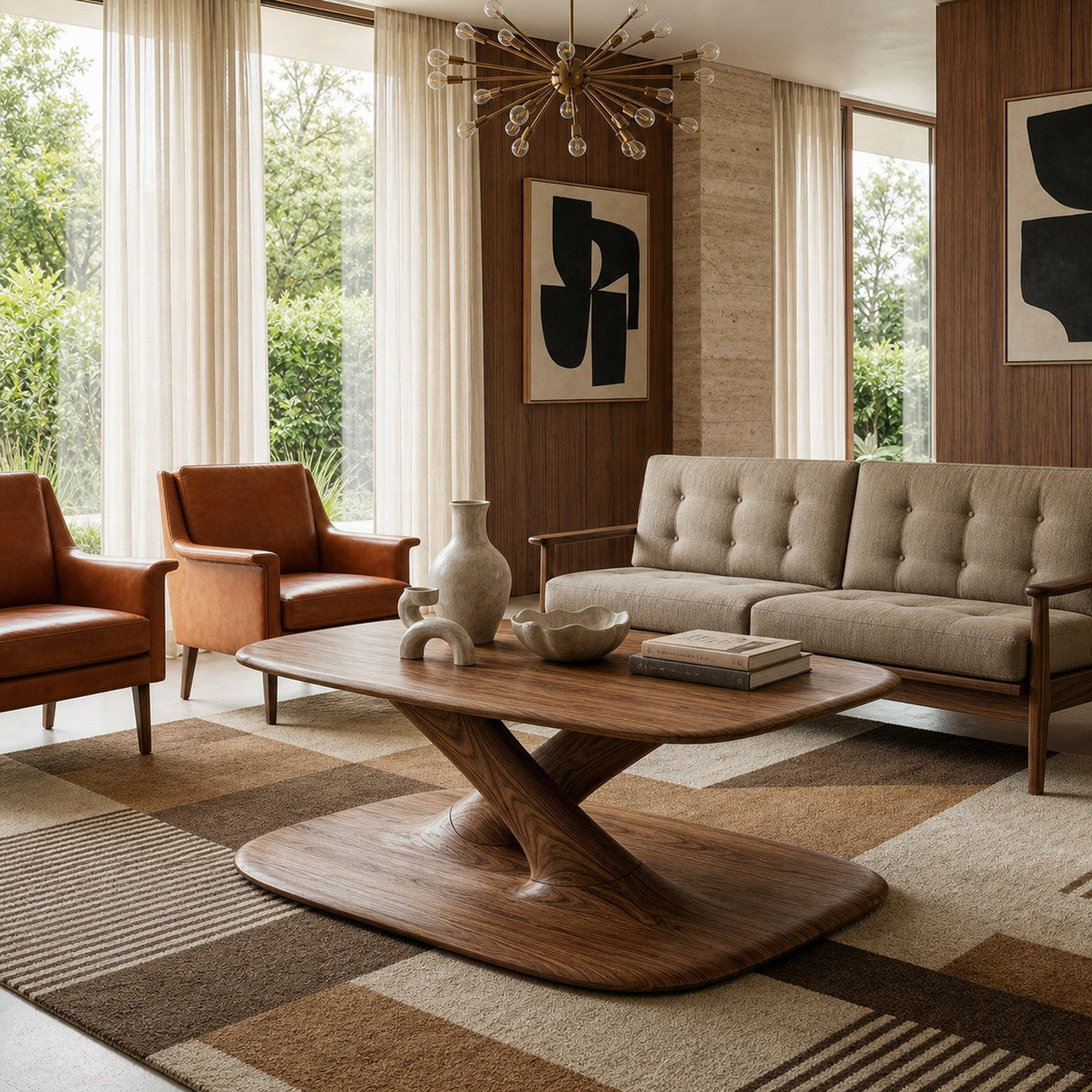 Modern Curved Coffee Table For Living Room And Lounge - product view 7