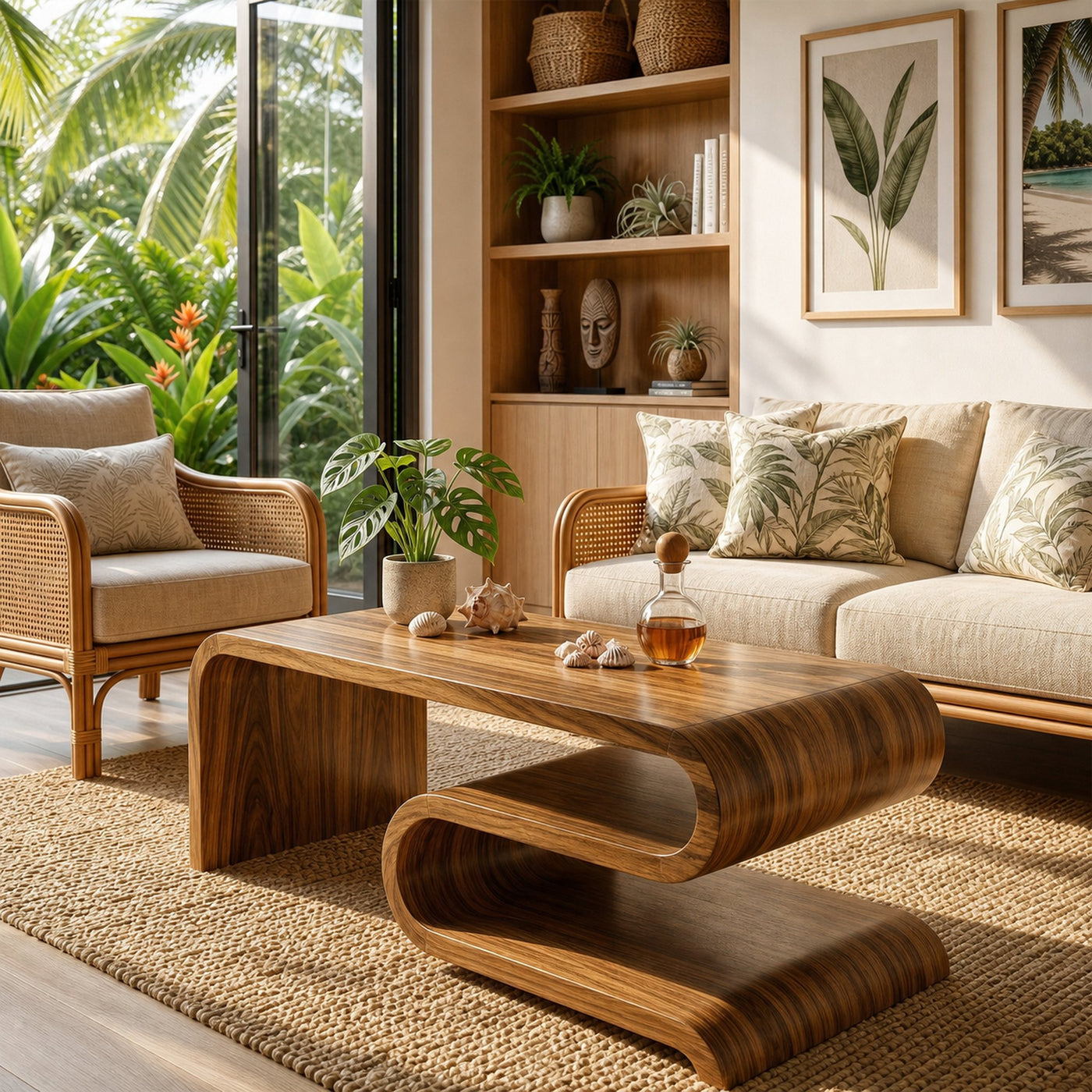 Modern Curved Coffee Table For Lounge - product view 6