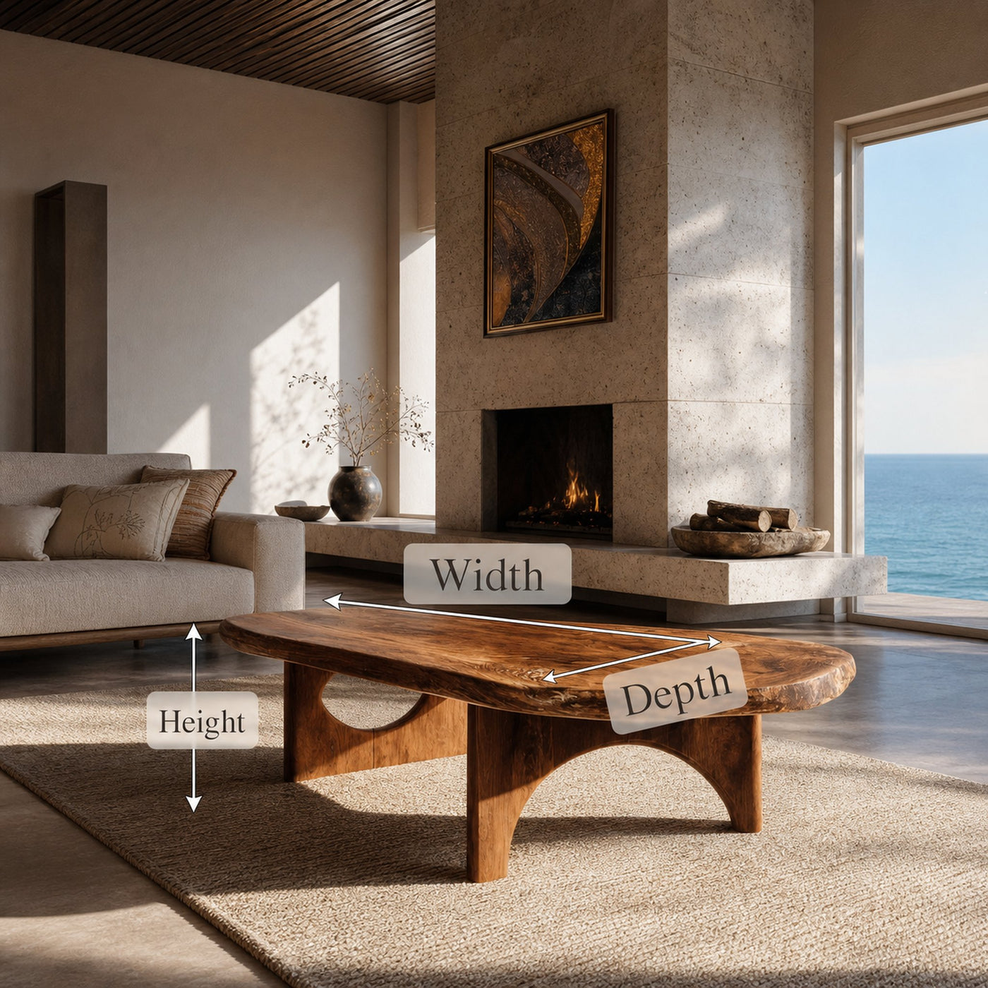 Modern Farmhouse Solid Wood Coffee Table For Living Room Use - product view 6