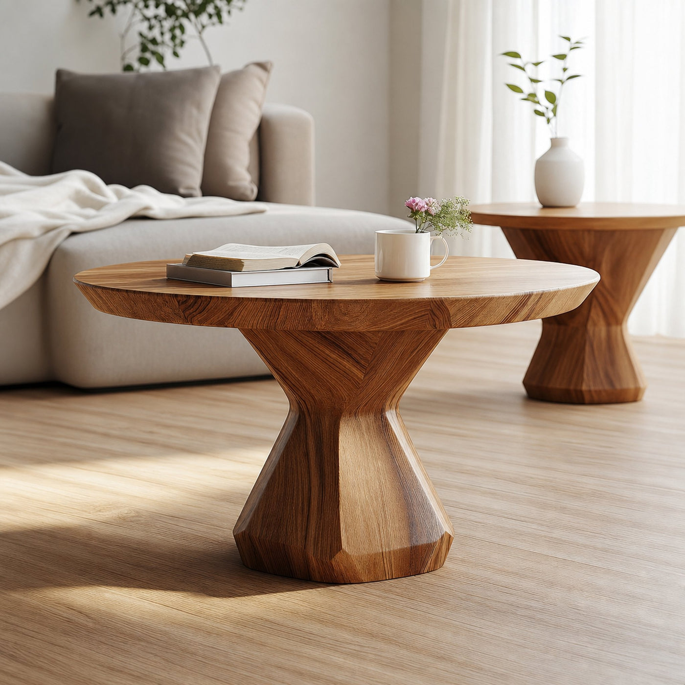 Modern Geometric Coffee Table Living Room
