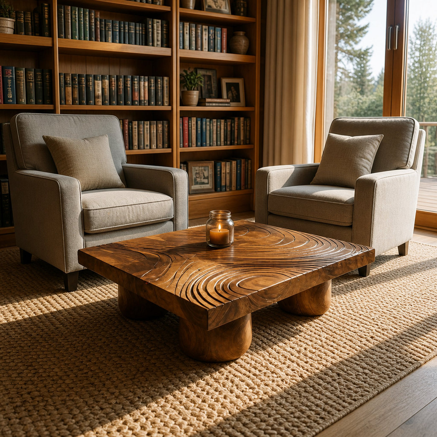 Modern Handcrafted Abstract Coffee Table For Living Room Decor - product view 6