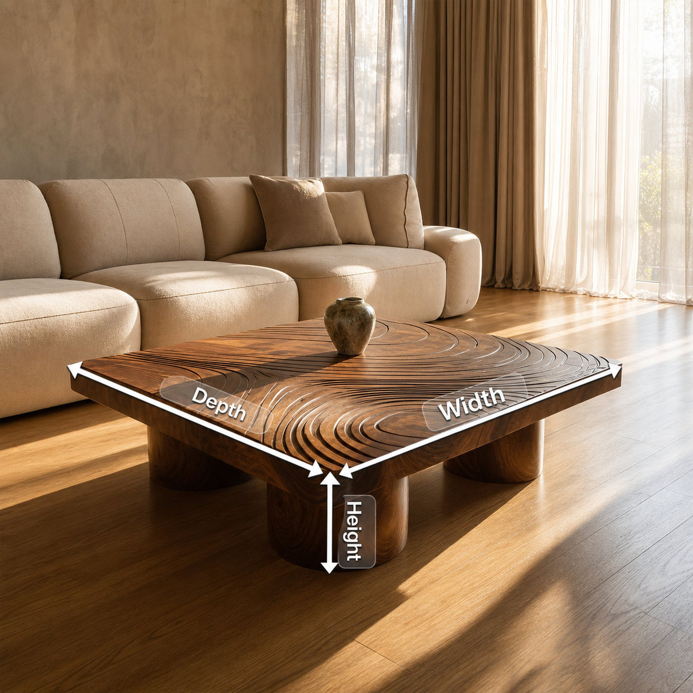 Modern Handcrafted Abstract Coffee Table For Living Room Decor - product view 8