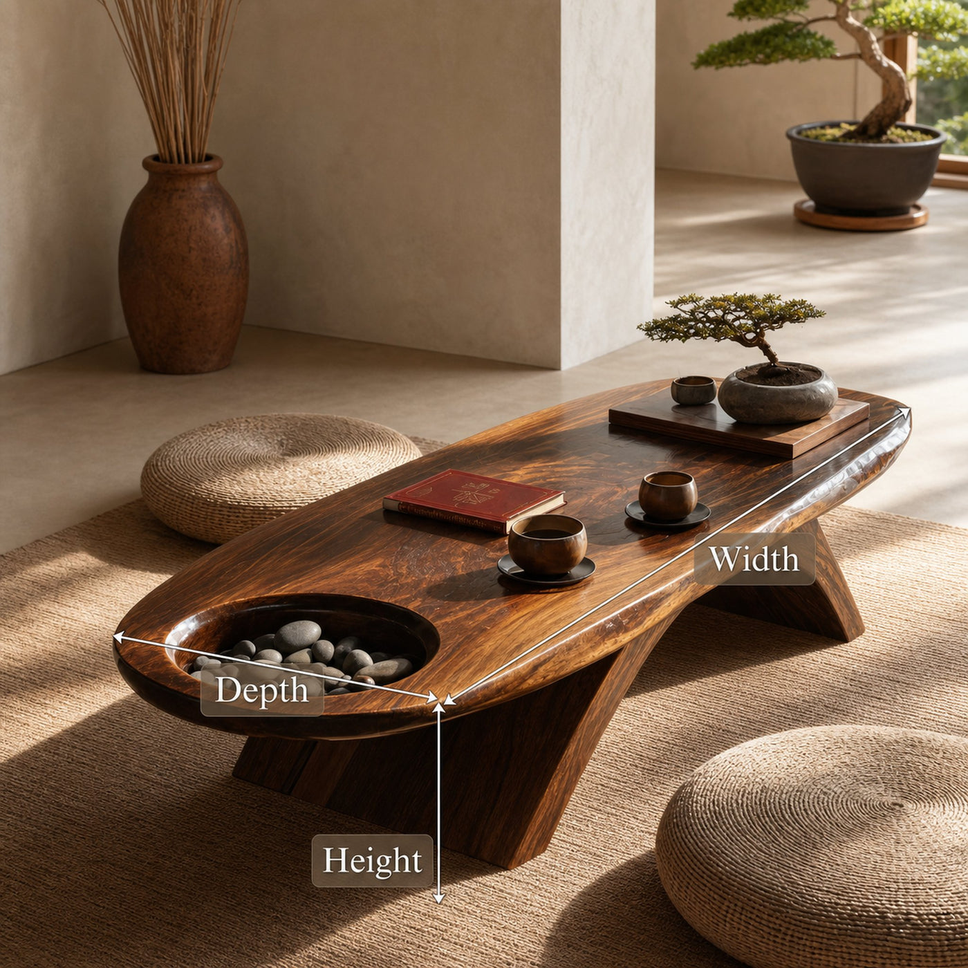 Modern Handcrafted Solid Wood Coffee Table For Living Room Interior - product view 6
