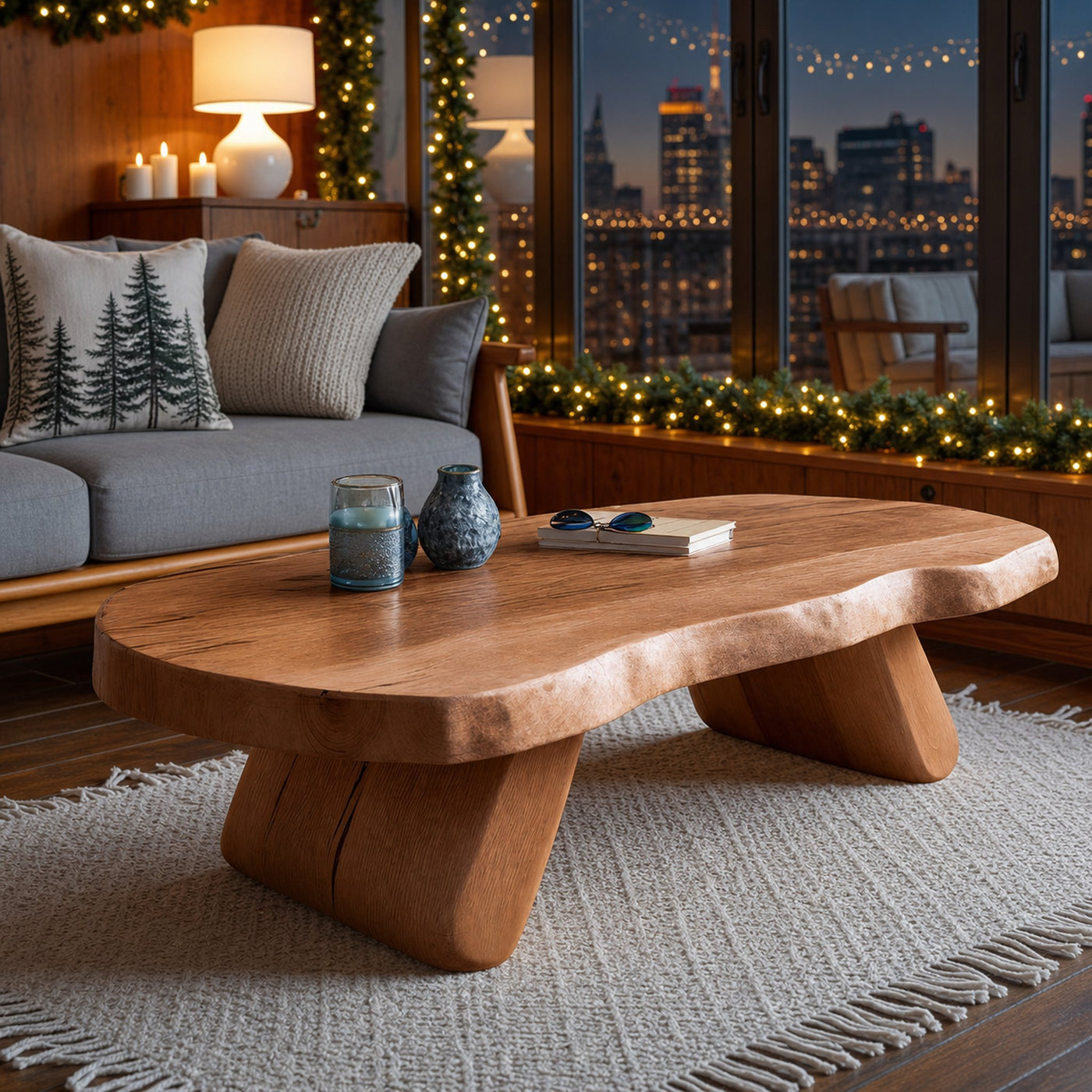 Modern Handcrafted Wooden Coffee Table For Holiday Living Room Design - product view 6