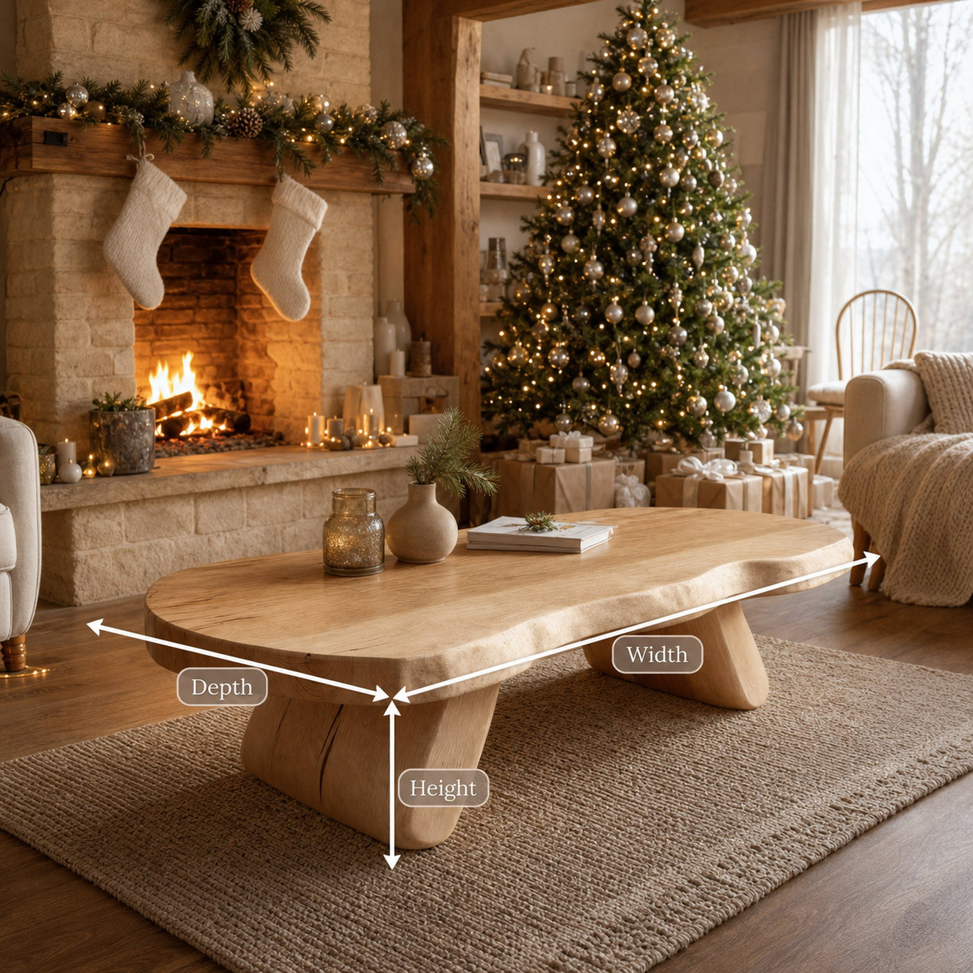 Modern Handcrafted Wooden Coffee Table For Holiday Living Room Design - product view 8