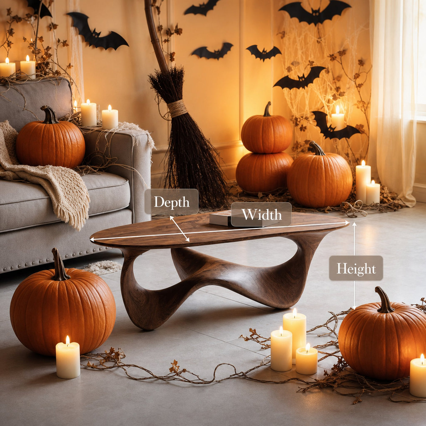 Modern Live Edge Coffee Table For Bedroom Decor Halloween Furniture - product view 6