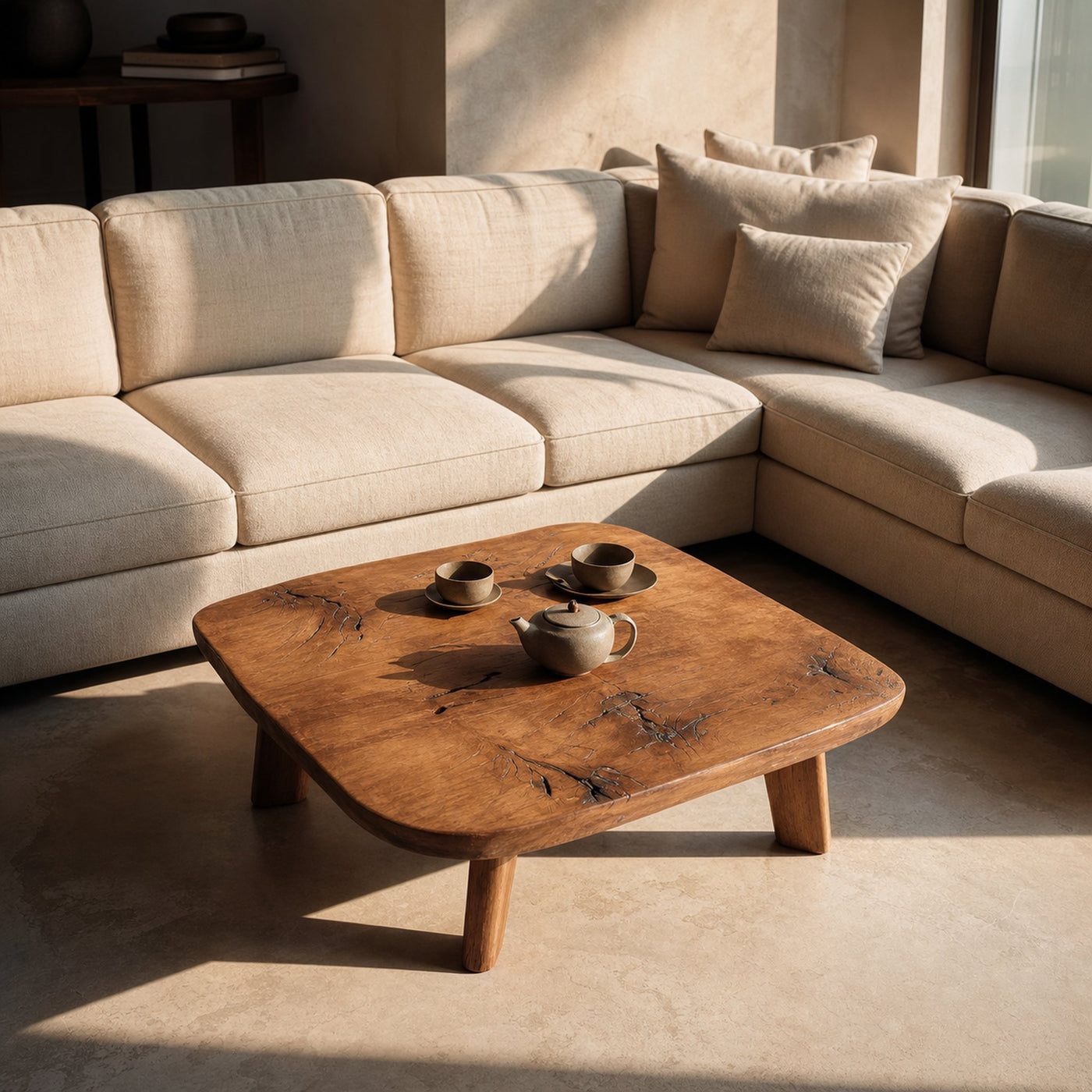 Modern Live Edge Coffee Table For Living Room Decor - product view 6