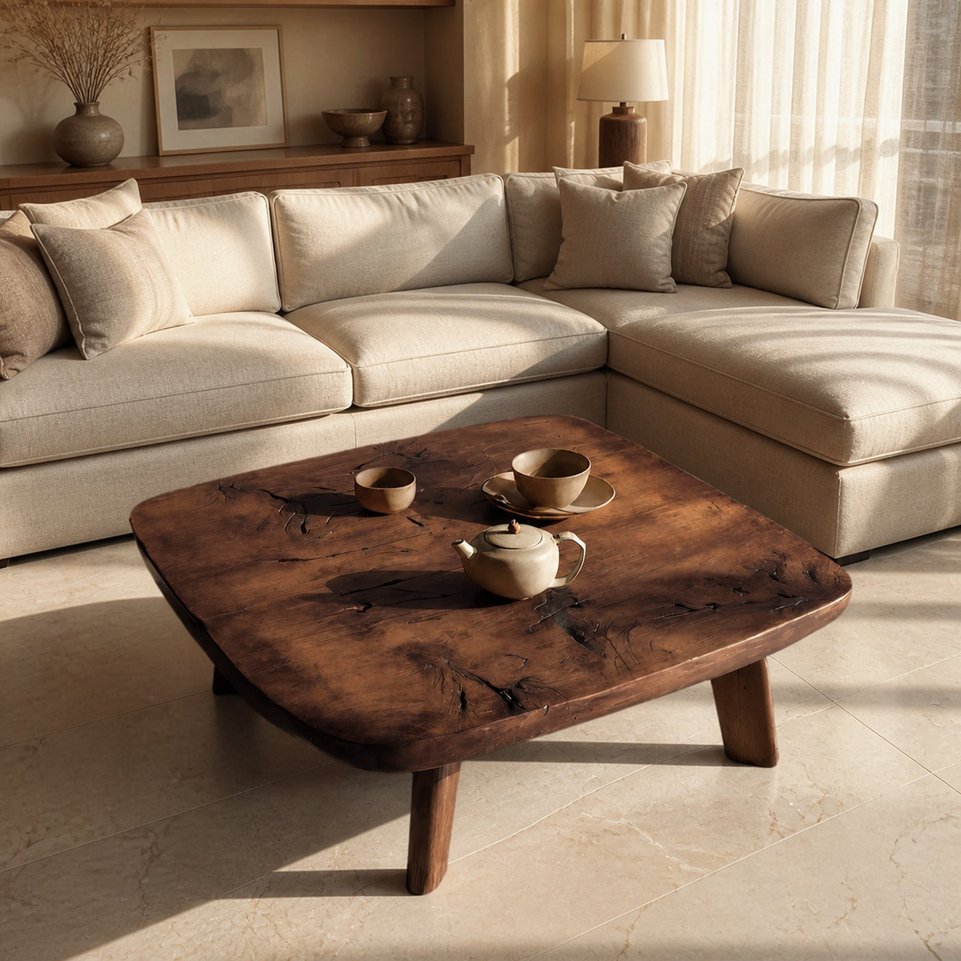 Modern Live Edge Coffee Table For Living Room Decor - product view 7