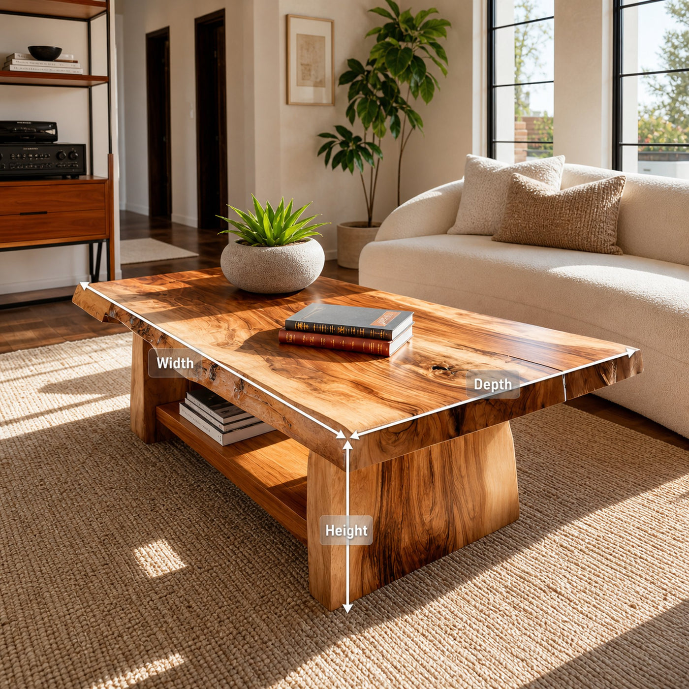 Modern Low Coffee Table With Storage Space For Home - product view 8